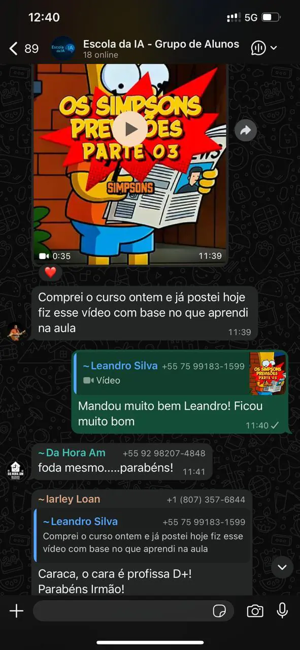 Depoimento de Aluno 13