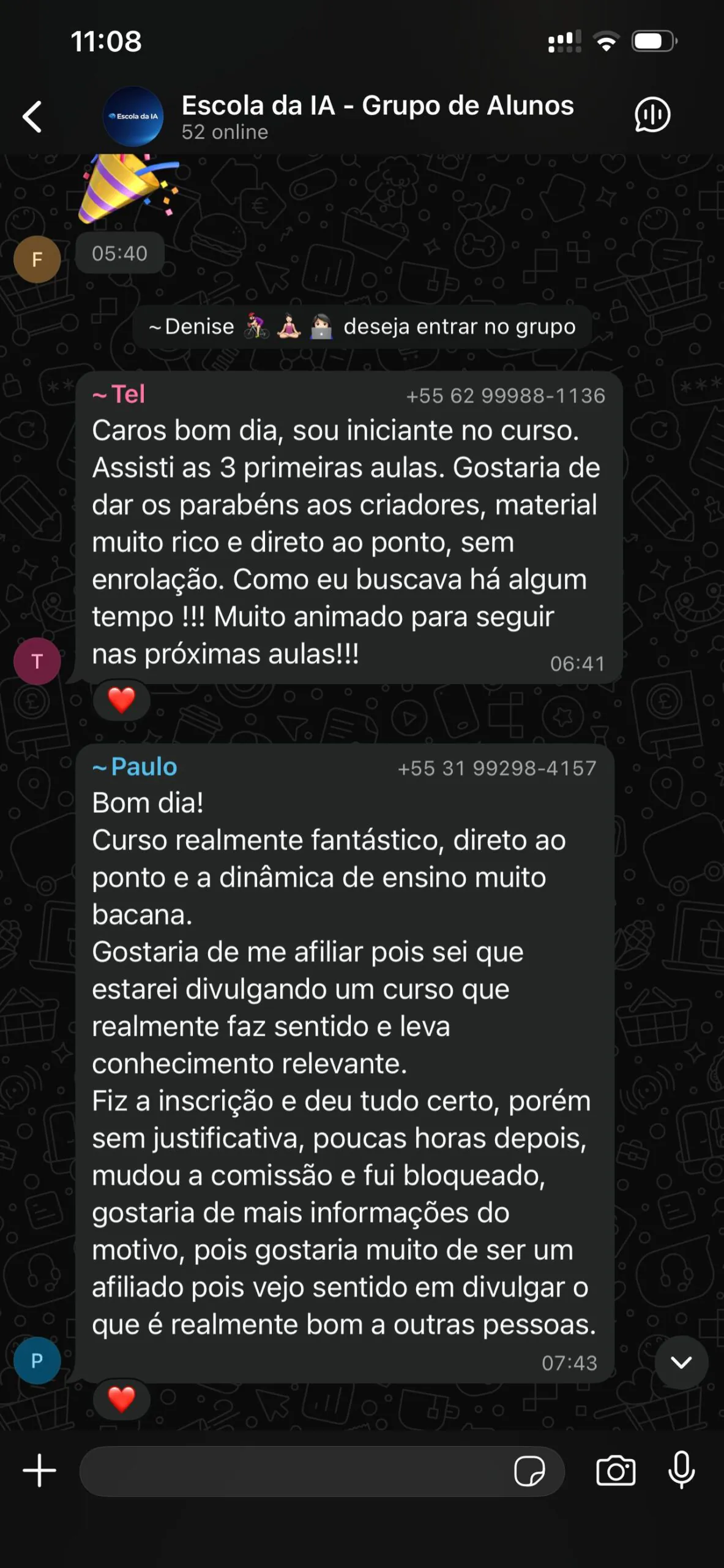 Depoimento de Aluno 3