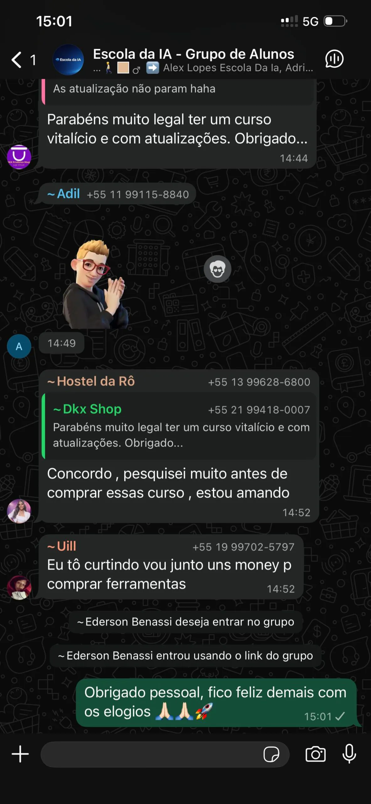 Depoimento de Aluno 5