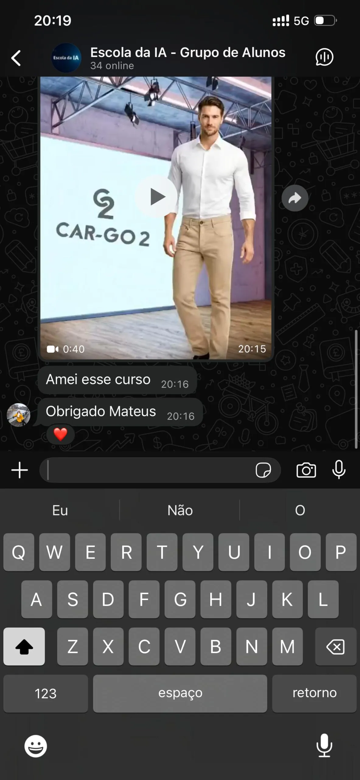 Depoimento de Aluno 8